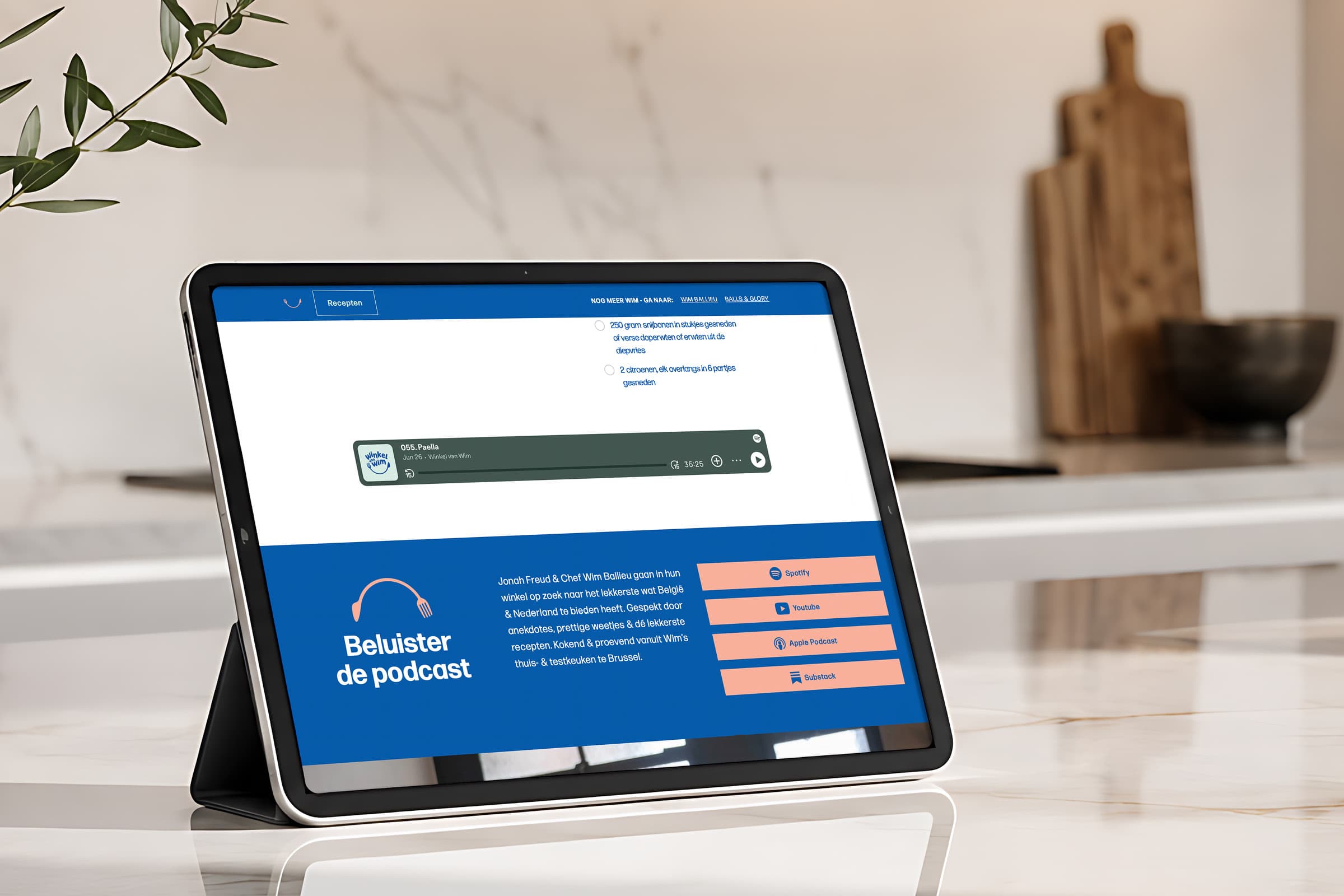 Mobiele weergave website Winkel van Wim