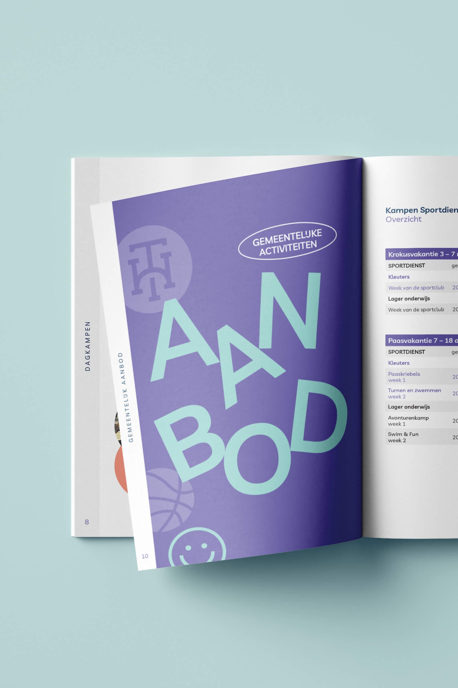 Hoofdstuk pagina in activiteitenbrochure voor Tessenderlo-Ham