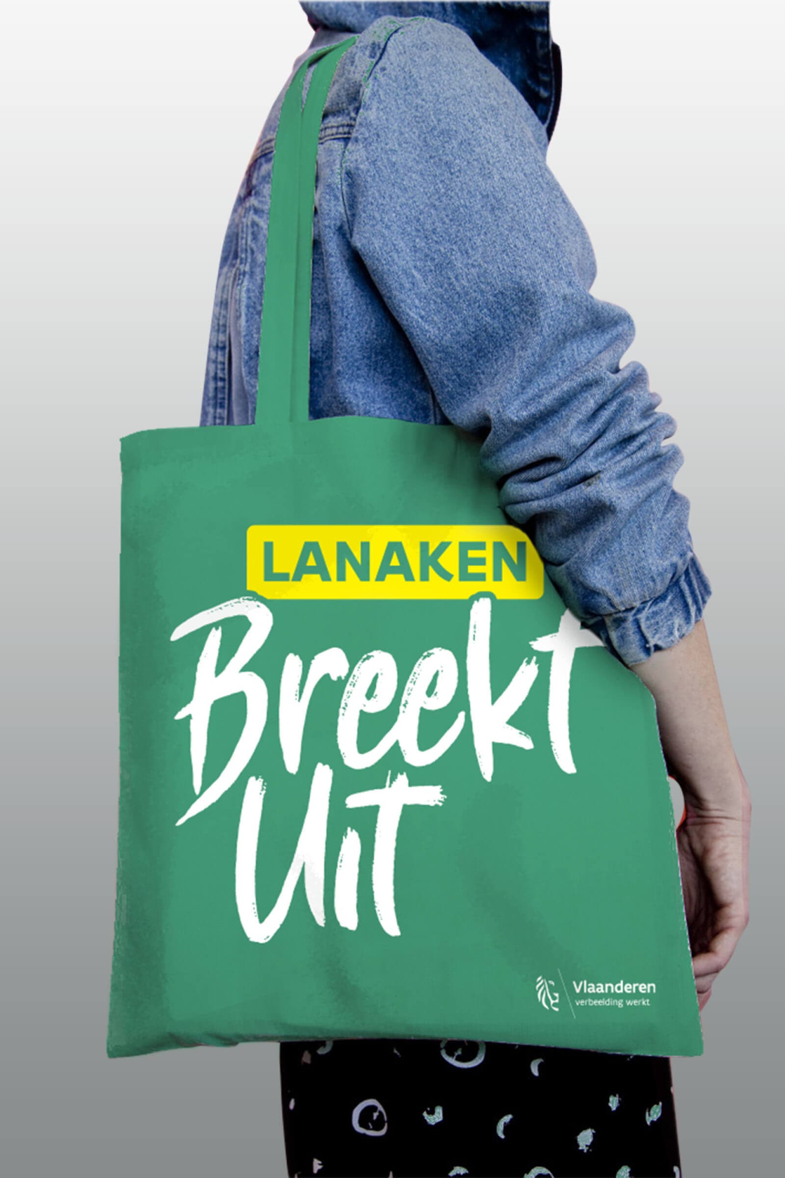 Totebag voor campagne Vlaanderen Breekt Uit