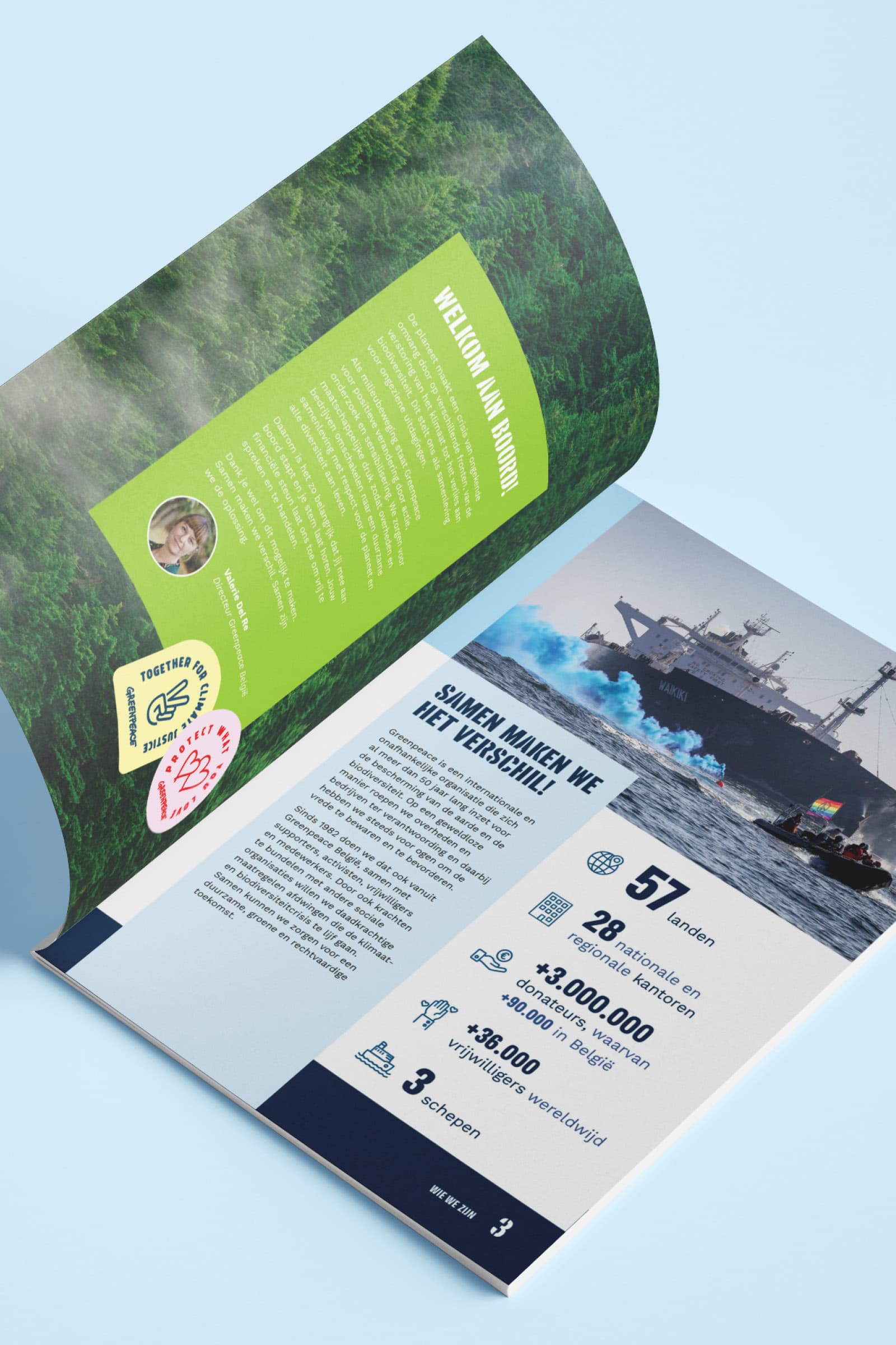 Welkomsbrochure voor Greenpeace