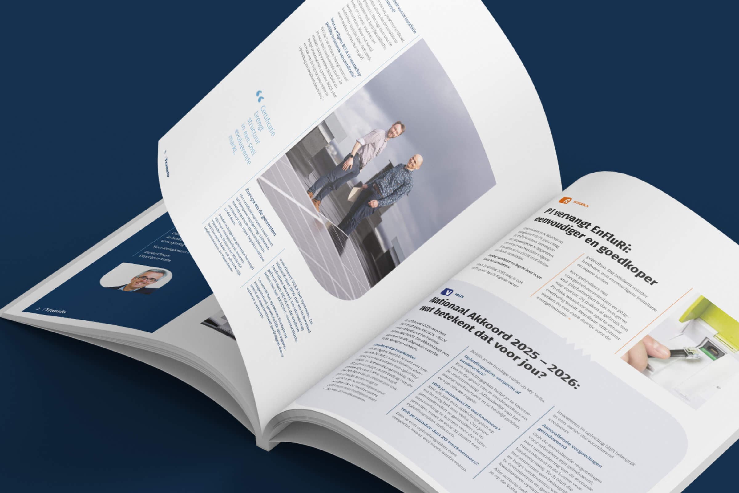 Artikelspread uit Transfo voor Volta