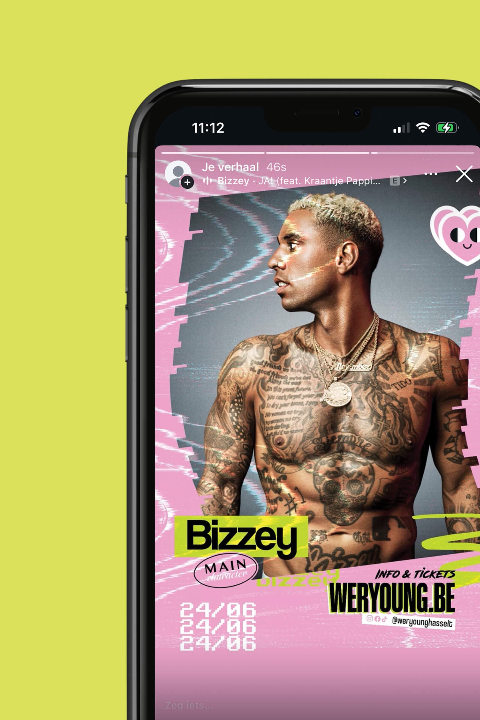 Social posts voor We R Young festival in Hasselt
